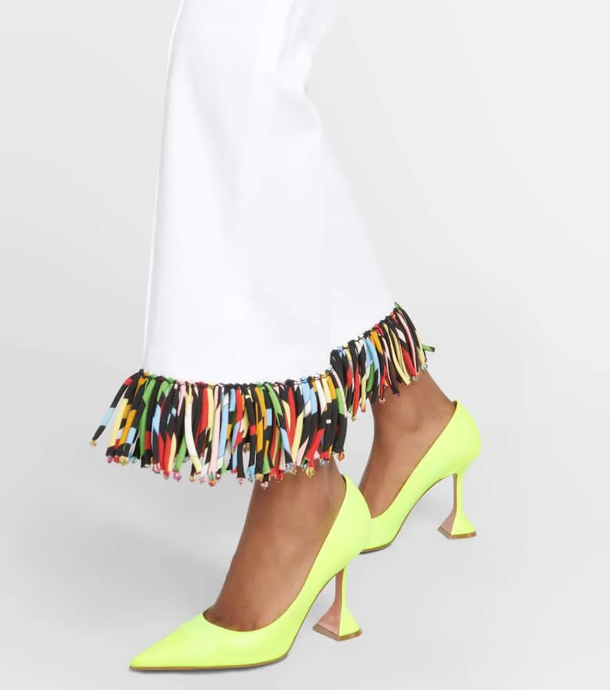 Amina Muaddi Ami leather pumps