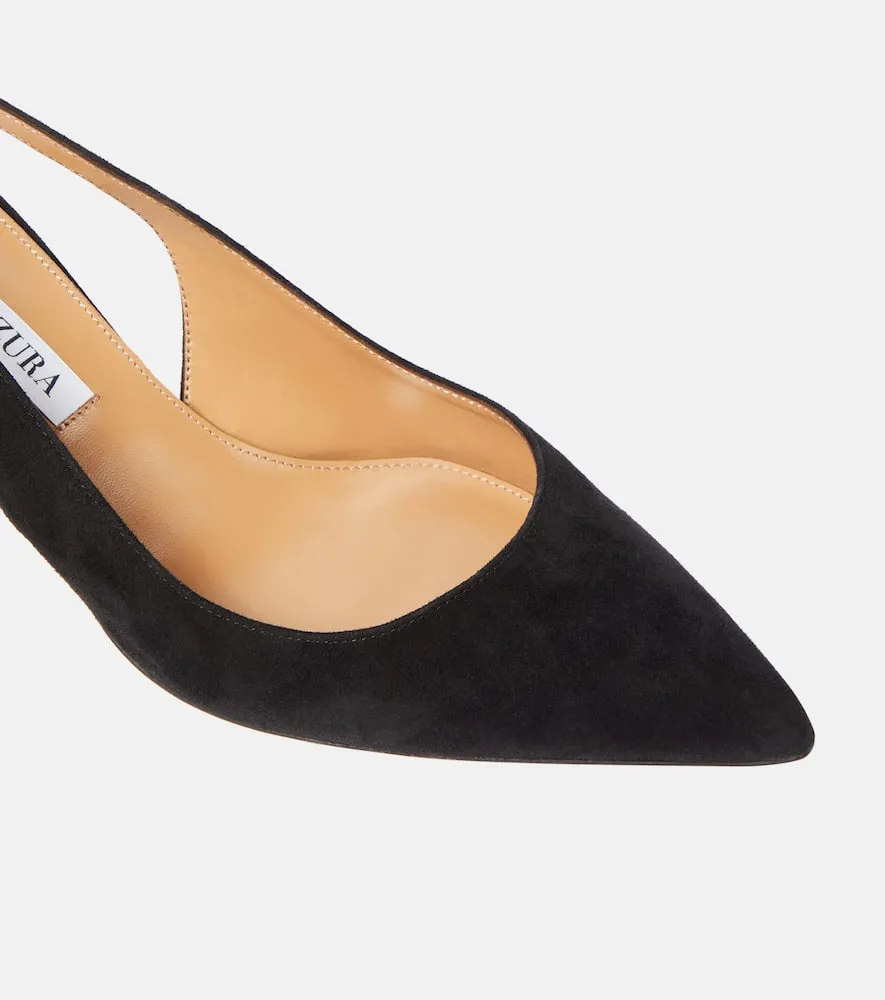 Aquazzura Bow Tie 50 suede pumps