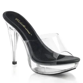 Cocktail Clear Platform Mules