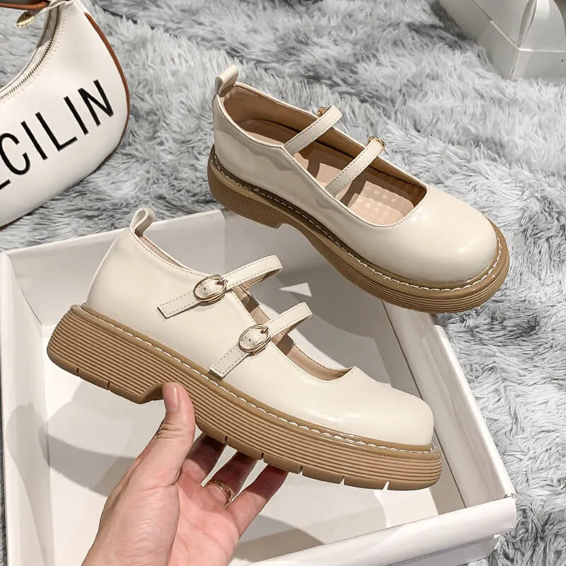 Dollcore Double Buckle Mary Jane Shoes