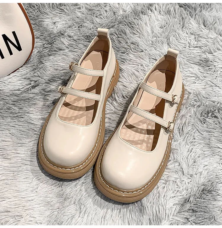 Dollcore Double Buckle Mary Jane Shoes