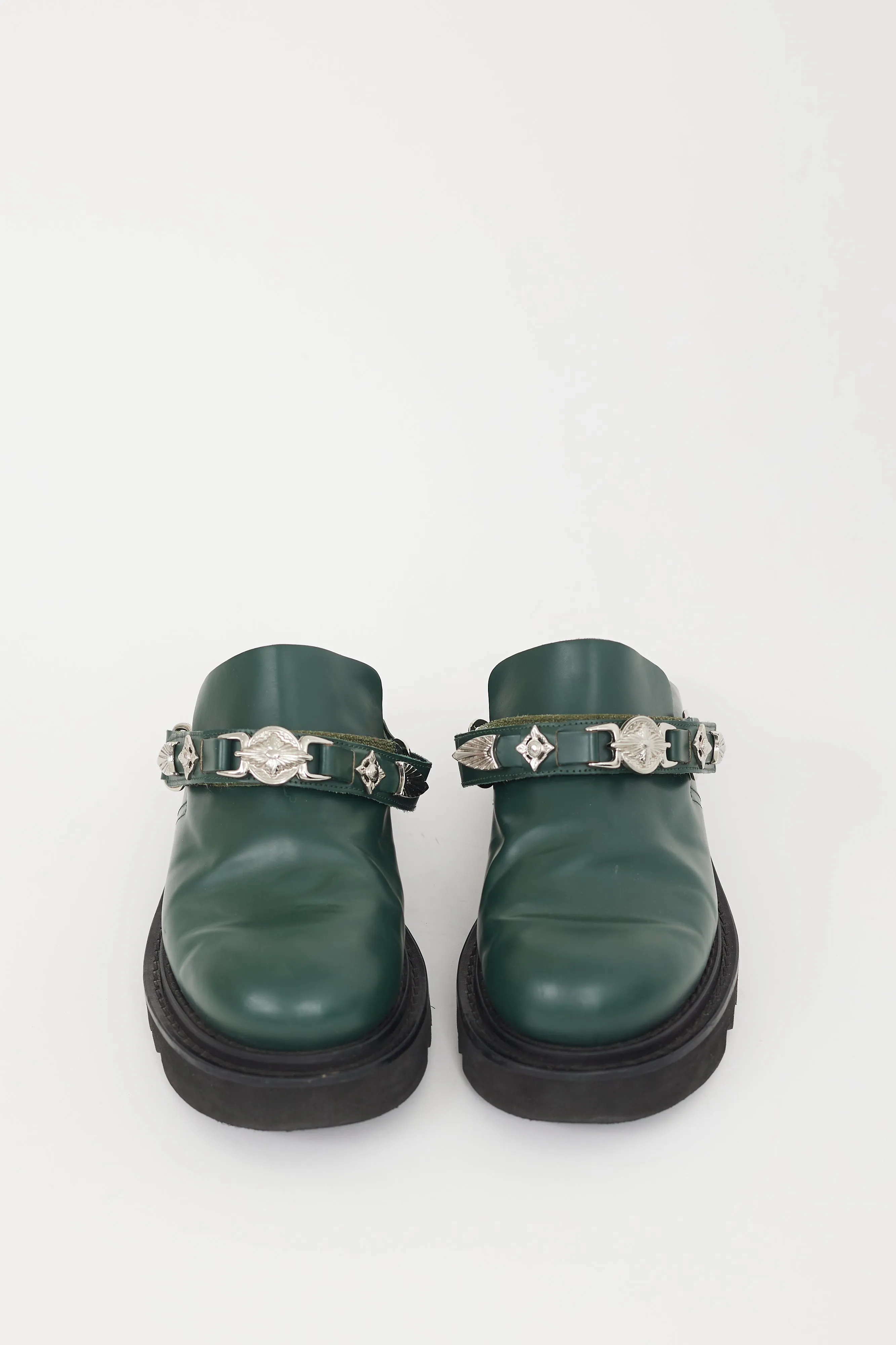 Green & Silver Chunky Mule