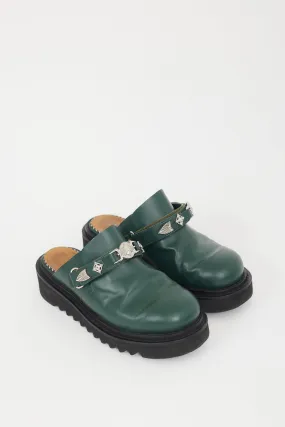 Green & Silver Chunky Mule