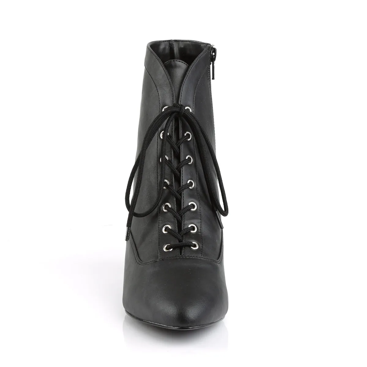 Lace-Up/Zip Ankle Boots with 2-inch Heels FAB-1005