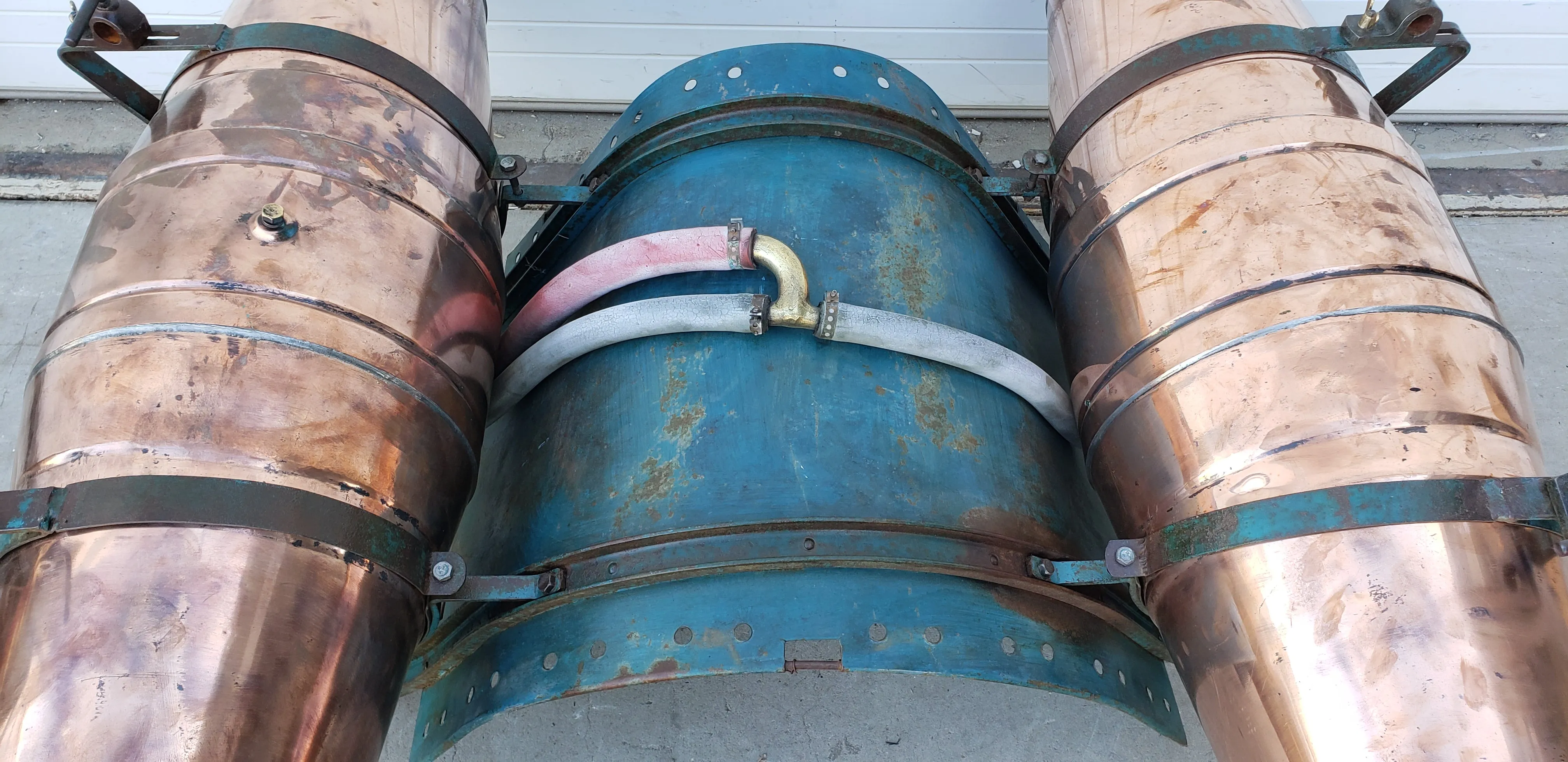 Mule Saddle with Copper Kegs from L'isle-sur-la-Sorgue, France