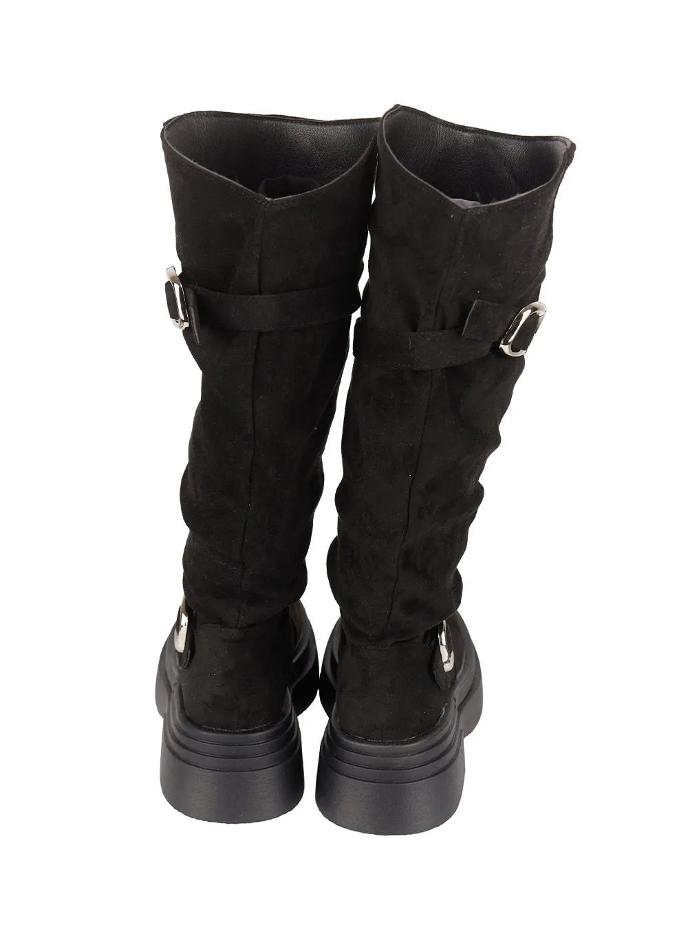 Suede Platform Buckle Boots IA515