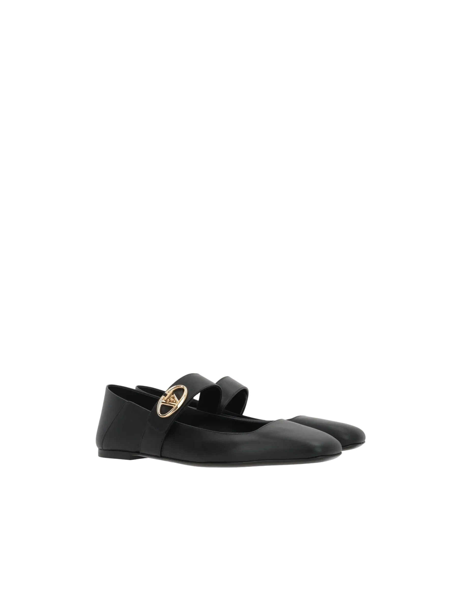 VLogo Locker Leather Mary-Jane Flats