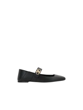VLogo Locker Leather Mary-Jane Flats