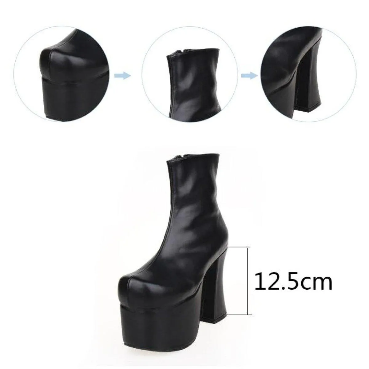 Women's Mid Calf Punk Boots
