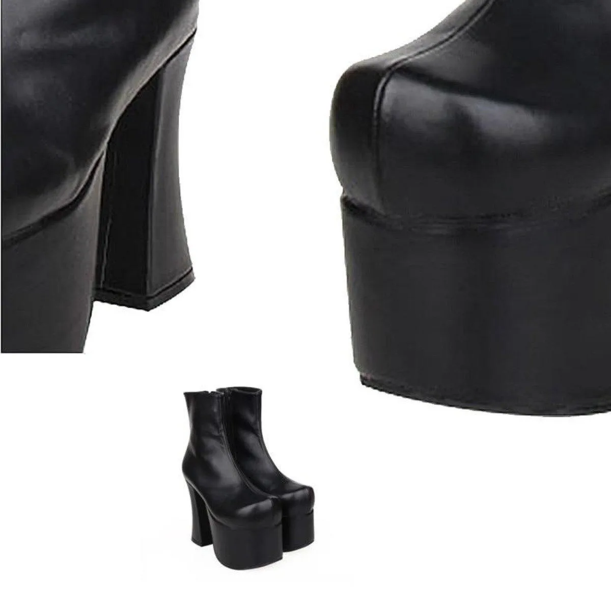 Women's Mid Calf Punk Boots